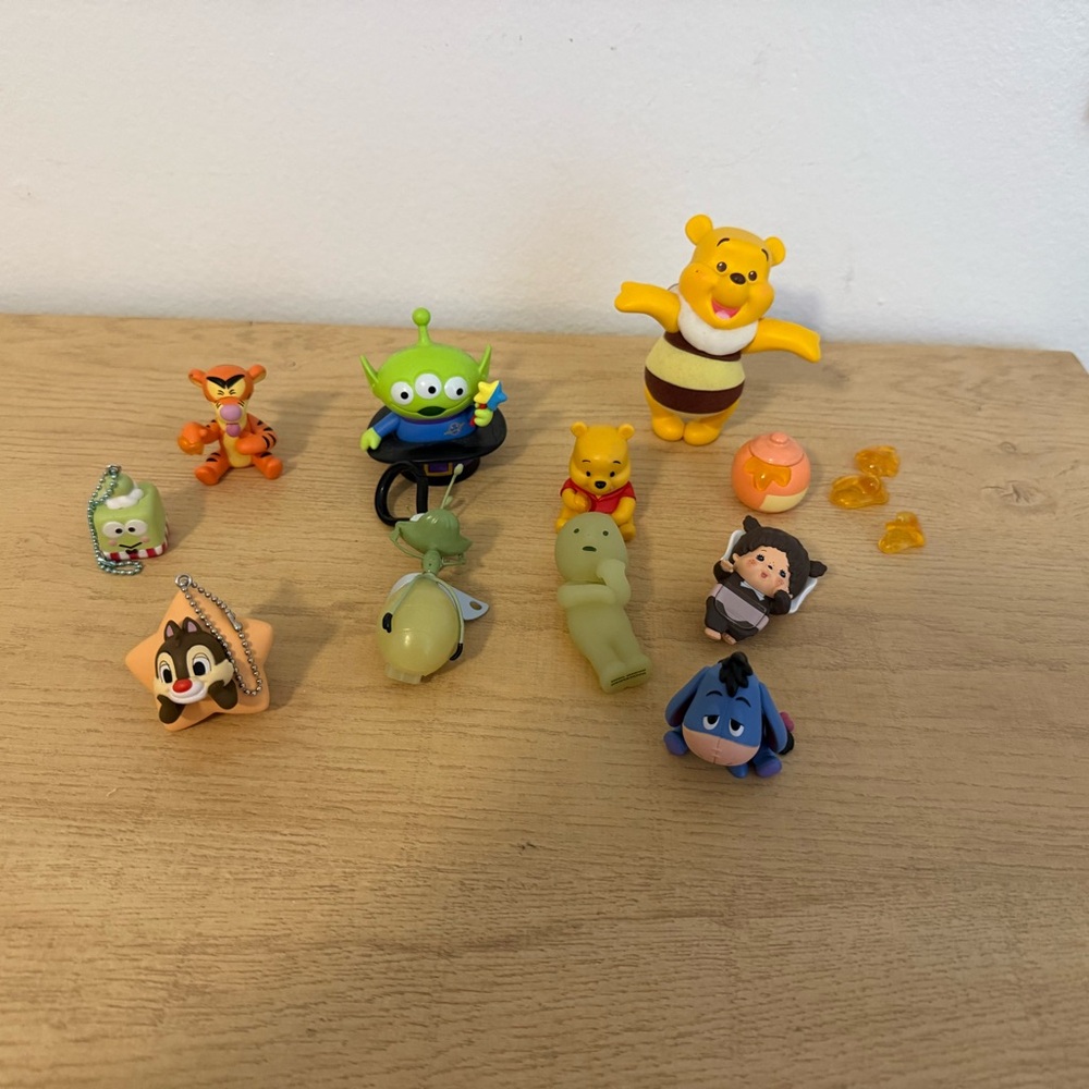 Disney Playful Character Figurine Collection - Yellow, Green, Blue